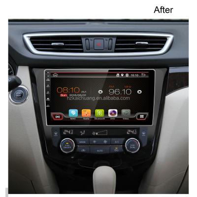 China 10.1 inch x-trail car dvd player with navigation supports both synchronous playback 10.1 radio for sale