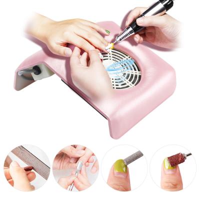 China ABS+PU Strong Power Mini Portable Nail Dust Extractor Nail Vacuum Cleaner for sale