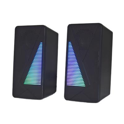 China New 2.0CH RGB Bright Blue Tooth Light Computer Gaming Stereo Speaker For PC for sale