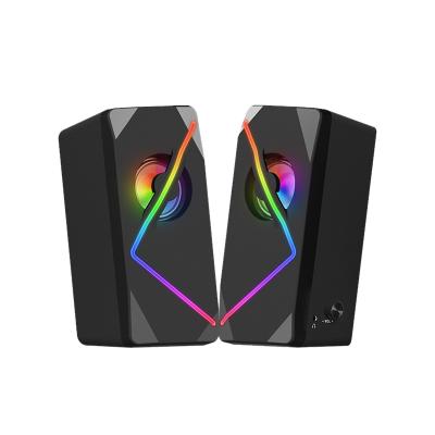 China RGB Breathing New Light LED Lighting 2.0 USB Gaming Speaker Desktop PC for sale