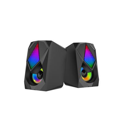 China Mini Creative RGB 6W Low Noise Multimedia USB 2.0 PC Computer Computer Speaker Mini for sale