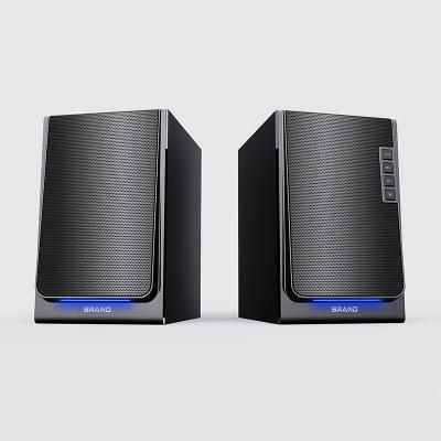 China USB/COAXIAL/FM/BLUE TOOTH/REMOTE/LED Bookshelf Home High Fidelity BT5.0 Speakers with 4-Inch Carbon Fiber Woofer, Speaker Computer Speaker 2.0 games for sale