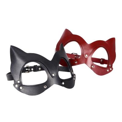 China BDSM Lifestyle Loverfetish handmade genuine leather blindfold mask for women cosplay for sale