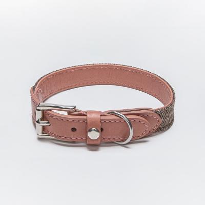 China Best Price Good Quality Genuine Leather Custom Leather Strap Leash Collars And Dog Collar Sets for sale