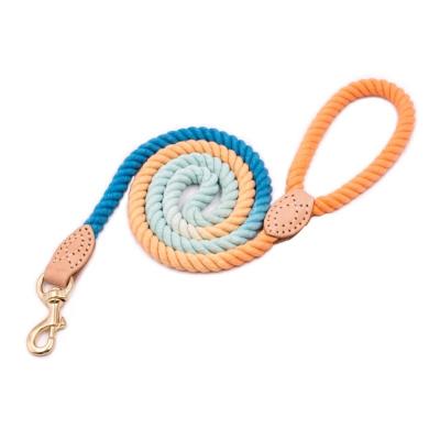 China Customized Wholesale Handmade Dog Cotton Leashes For Dogs 2021 High Quality Rope Dog Leash for sale