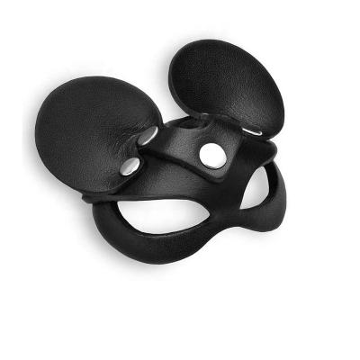 China BDSM lifestyle Loverfetish Cute Mickey Mouse Leather Eyemask Leather Key Chain Trinket Bdsm Accessories for sale