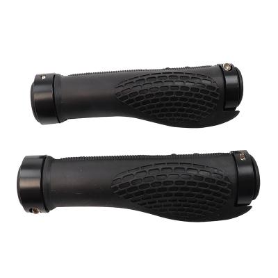 China Add Rubber Resistance Bicycle Handle Grip Bike Handlebar Grips Aluminum Double Lock On Fits Foldable Urban Bicycles Handlebar Accessories for sale