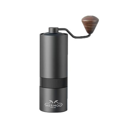 China WITH LID Custom Wholesale  Aluminum alloy maunal Coffee Grinder stainless steel burr for sale