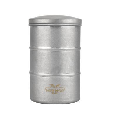 China WITH LID Custom Wholesale Vacuum Coffee Bean Canister Stainless Steel Sealed Canister Household Storage Container 350ml for sale