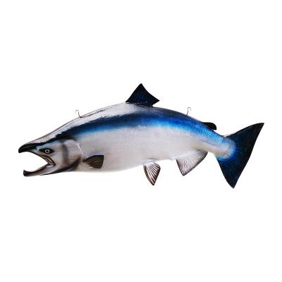 China Europe Customization Color 49 Inch Double Sided Mount King Salmon Fiberglass Display Fish Tank Aquarium Decor Fish for sale