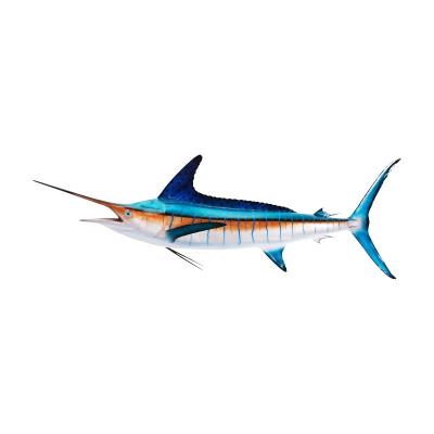 China Coastal Game Taxidermy Mounted Fish Striped Marlin Seawater Home Art Feature Decorative Wall Panels Bathroom for sale