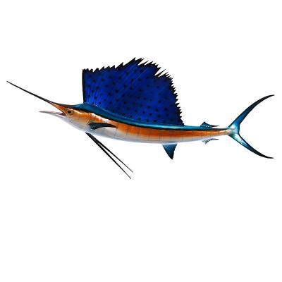 China Modern Interior Decorations Guaranteed Quality Price Suitable Fiberglass 138x24x65 Dsl54l Outside Restaurant Wall Decoration Marin Fish for sale