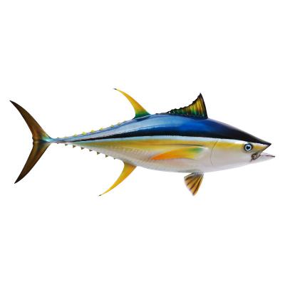 China Modern Interior Decorations Dyt46r Yellowfin Tuna Fiberglass Taxidermy Home Panel Exterior Decorative 3d Fish Wall Hanging for sale