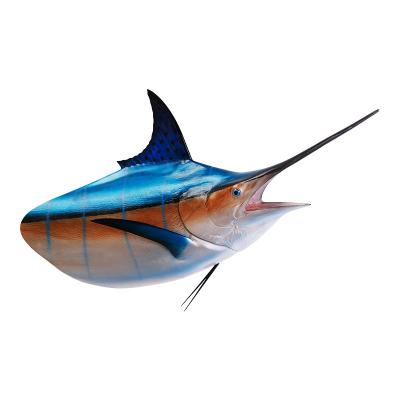 China Modern Blue Marlin Head Mount Home Art Game Fishes Feature Interior Decorations Taxidermy Mounted Wall Panels Decorative for sale