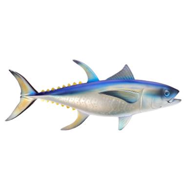 China Europe Wall Sculptures Fish Wall Mount Trophy Tapping Plate Tuna Tuna Wall Mounted Hand Painted Hanging Miniature Coastal Decor for sale