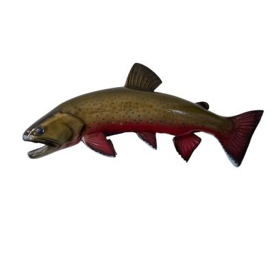 China Creative Europe Living Room Wall Art Decor Resin Crafts Brook Trout Fish Statue For Fish Resin Artwork for sale