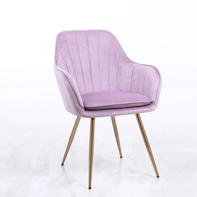 China Velvet Modern Small Modern Ergonomic Pink Accent Leisure Lounge Chair Factory Directly for sale