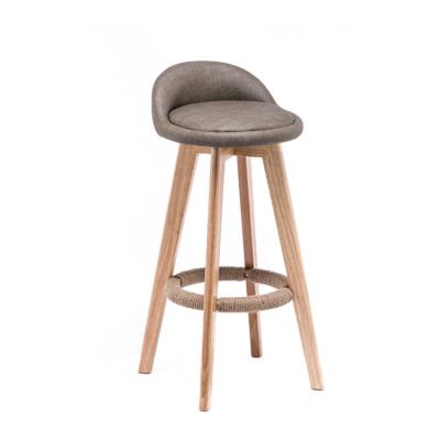 China Modern Low Back Bar Stool Wooden Bar Stool Bar Chair Wood for sale