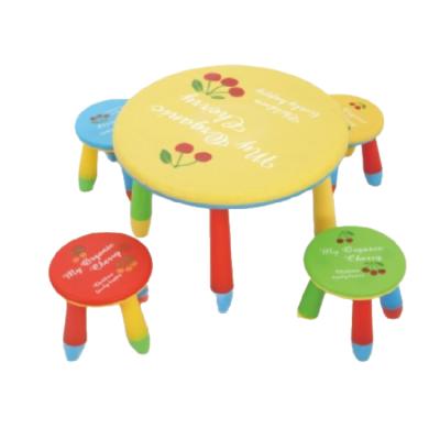 China Contemporary Happy And Chair Set Work Plastic Children Chairs Kindergarten Reading Preschool Place Round Table For Choose for sale