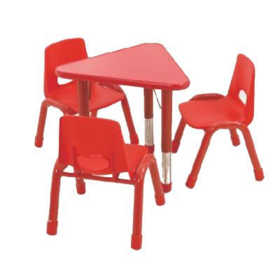 China 2021 Square Triangle Trapeze Table Custody Modern Primary School Metal Rectangular Metal Primary School Children Stackable Chair Sets for sale