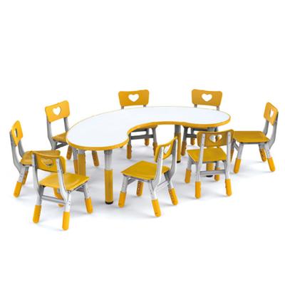 China Contemporary factory hot sale price plastic board and set of 2 chairs for kids for sale