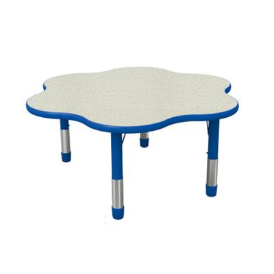 China 03 Contemporary Kids Round Plastic Table Chair Set And Melamine Panel for sale