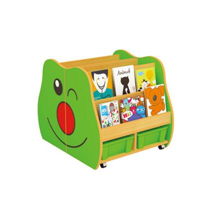 China Modern Preschool Plastic Kids Kindergarten Hot Sale MDF Furniture Wooden Shelf for sale