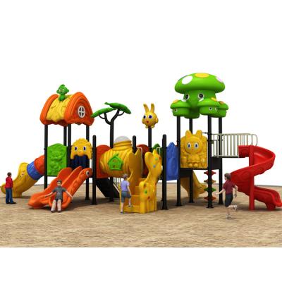 China Amusement Park Outdoor Metal Swing Sets Plastic Slides Lines Kids Playground Toys For Schools for sale