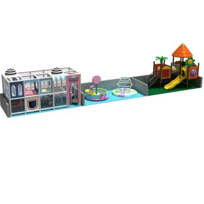 China 2021 Plastic Playground Kindergarten Toys 3 in 1 Indoor Plastic House Swing Mall Pit Playground Equipment Soft Play for sale