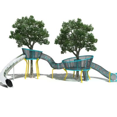 China Customized Commercial Outdoor Stainless Steel Slide Safety Outdoor Stainless Steel Playground Slides Children Playground Obstacle Slide for sale