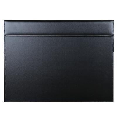 China Office Supplies Durable Rectangle Desk Pads Black Leather Clipboard A3 Desk Pads for sale