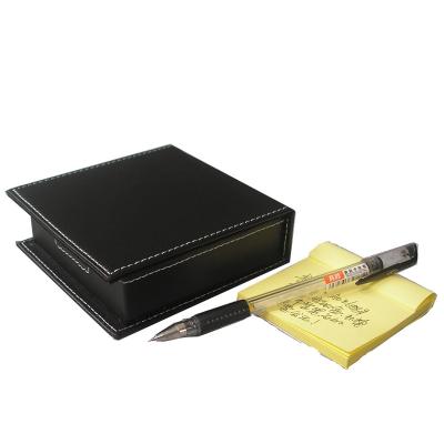 China A019 Note Box Note Holder Office Supplies Adjust Note Box Leather Note Holder for sale