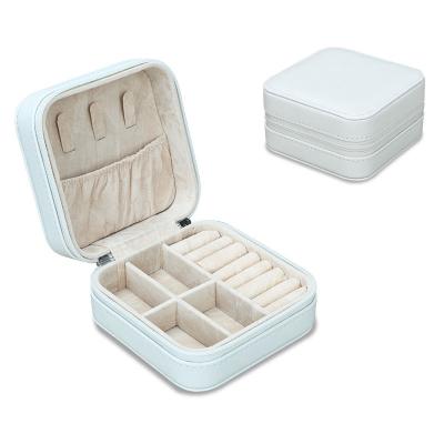 China White Vintage Jewelry Box Sell Well White Suede Leatherette Vintage Jewelry Box OEM for sale