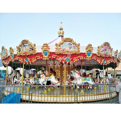 China Fairground Carousel Amusement Park Carousel Horses Carousel Rides 2 Years 1 Set for sale