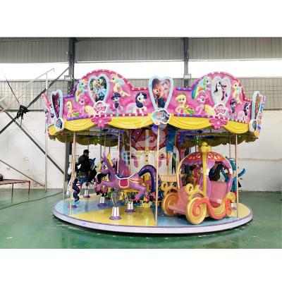 China amusement new product rainbow carousel horse / vertical carousel / carousel horse for sale for sale