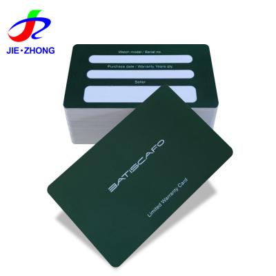 China Waterproof / Waterproof PVC Professional Plastic Customized Printing Complimentary Card for sale