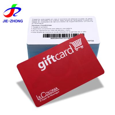 China Plastic Customized Printing Plastic PVC Gift Scratch Code Voucher Cards With Barcode for sale