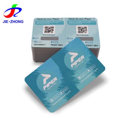 China Security Password Scratch High Quality Printing Custom Paper Refill Prepaid Call Pin Code Scratch Cards Multi for sale