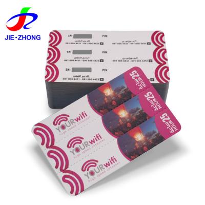 China Custom Printing Security Password Scratch Prepaid Recharge Multi Pin Code Scratch Calling Card For Mobile Phones for sale