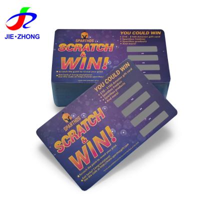 China paper & Full Color Printing Paper Cardboard Manufacturing Custom Lottery Ticket Scratch Off Cards for sale