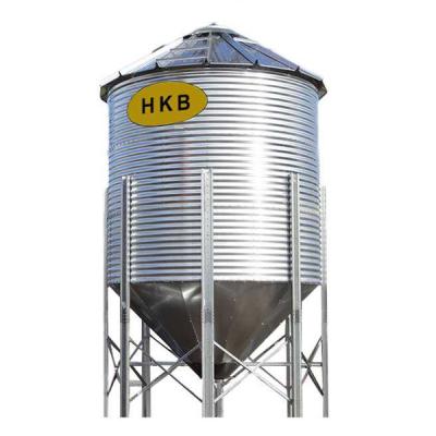 China Agriculture Industry Feed Pellet Storage Silo 3-30 Ton Poultry Steel Animal Silo For Pig Chicken Feed Production Line for sale