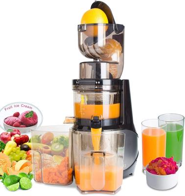 China Whole Wide Mouth High Juice Cold Press Juicer Extractor  Portable Masticating Slow Juicer for sale