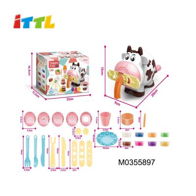 China DIY Toy Set Funny Play Dough Educational Toy Pretend Small Diy Educational Game Cow Color Clay Set for Kids for sale