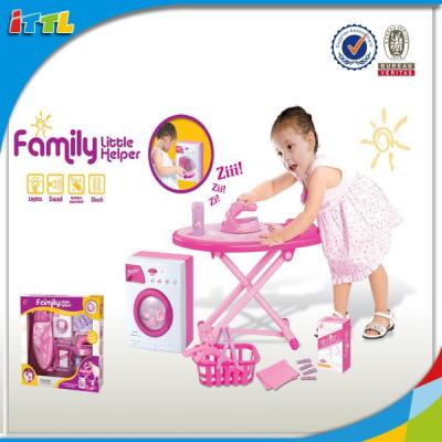 China Plastic Carryover Pretend Washing Machine Toys With Music And Light for sale