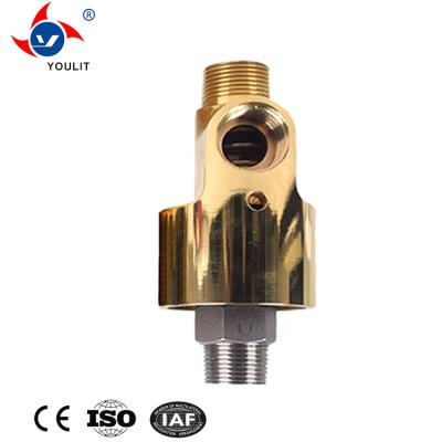 China Coolant Water Hot Water Air Double Pass High Speed ​​Copper Water Rotary Union for sale