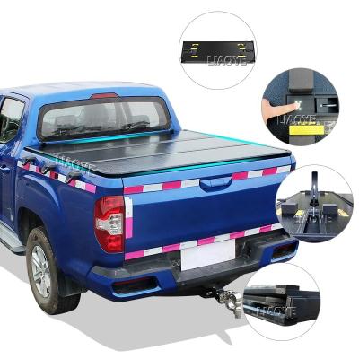 China High quality aluminum alloy aluminum triple pickup tonneau cover trucks for navara np300 d22 d40 for sale