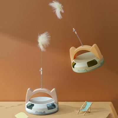 China New Type High Quality Popular Pet Toy Cat Turntable Ball Cat Stick High Bite Resistant Self for sale