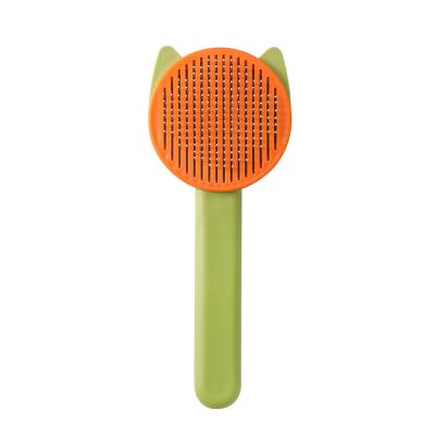 China Wholesale Popular Pet Self Cleaning Slicker Brush Comb Pet Hair Removal Brush Comb for sale