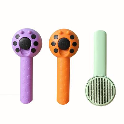 China Wholesale Stocked Cat Hair Remover Comb Pets Purses Grooming Brush Comb Cats Hair Remover Brush for sale