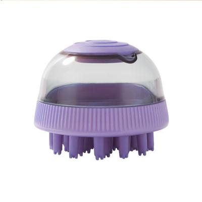 China Multifunctional Stocked Pet Bath Brush Bath Massage Silicone Scrub Pet Brush for sale